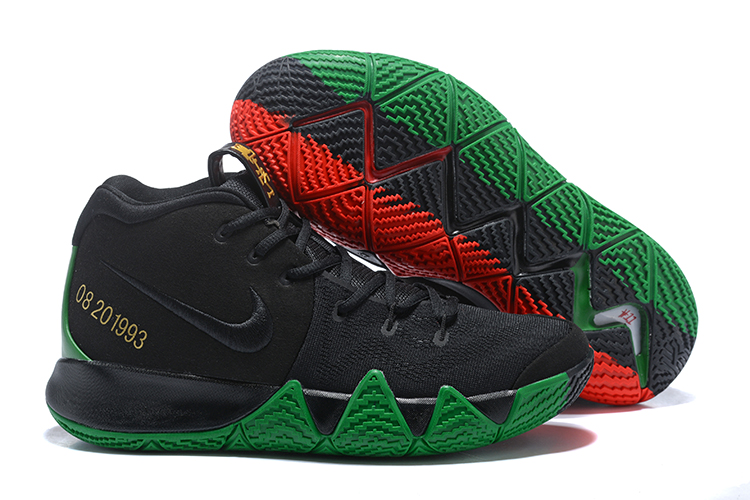 rajabarbar 2018 Nike Kyrie 4 Black Green and Red For Sale